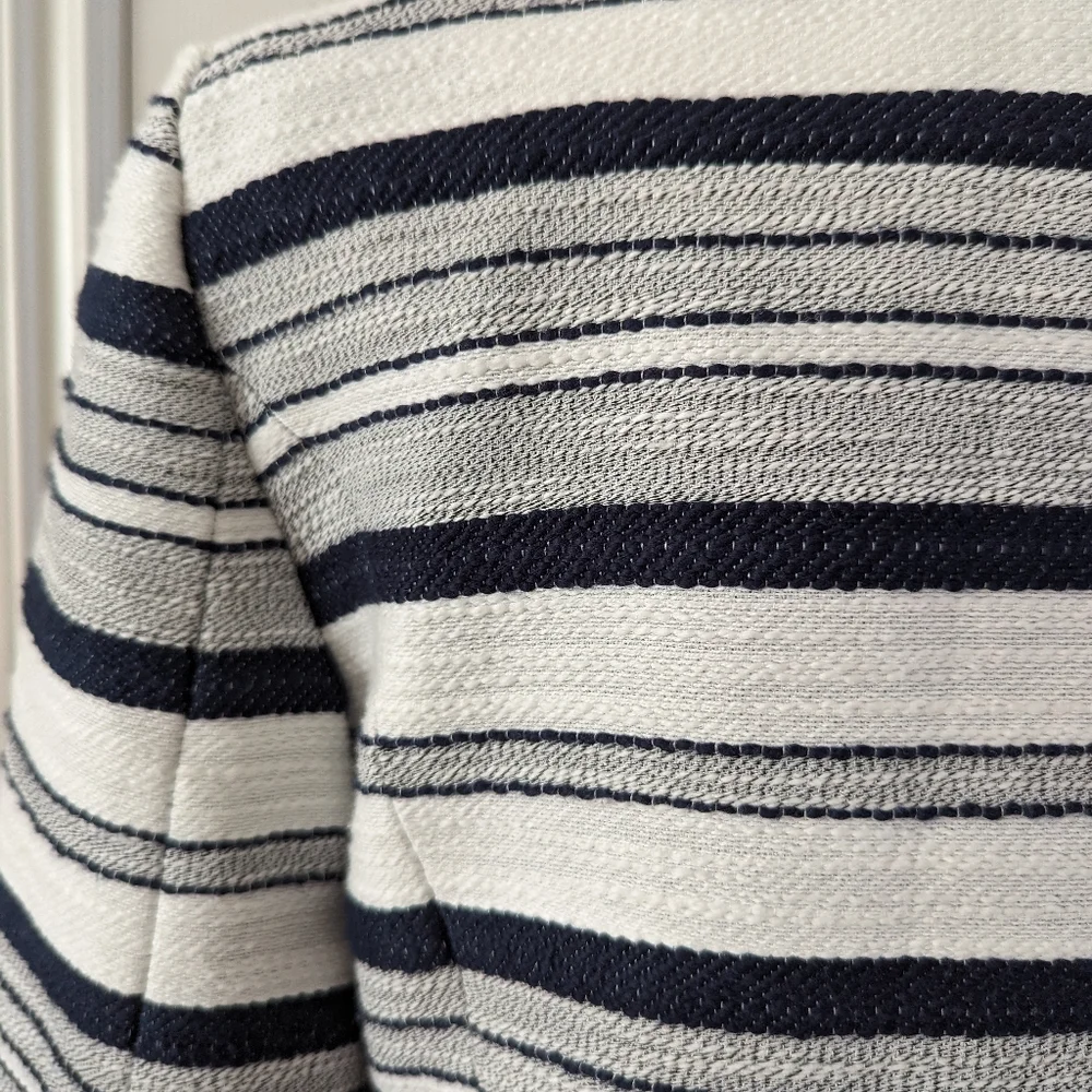 The Limted Stripe Blue and White Blazer Jacket Size 2 - Picture 4 of 7